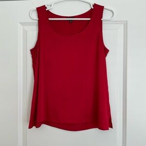 Talbots Red Silk Sleeveless Tank Top